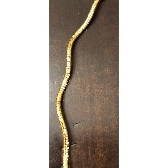 Vintage Italy Gold Tone 925 Wavy Necklace - Picture 5 of 5